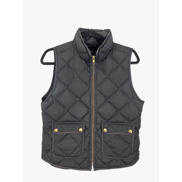 J. Crew Quilted Down Puffer Vest Womens Size M - Picture 1 of 10